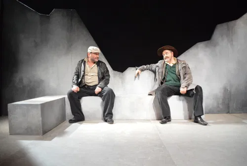 Affiche de Nuit, un mur, deux hommes