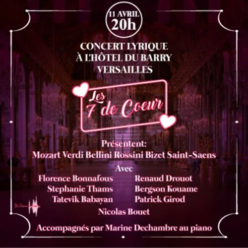 Affiche de Concert Lyrique des 7 de Coeur