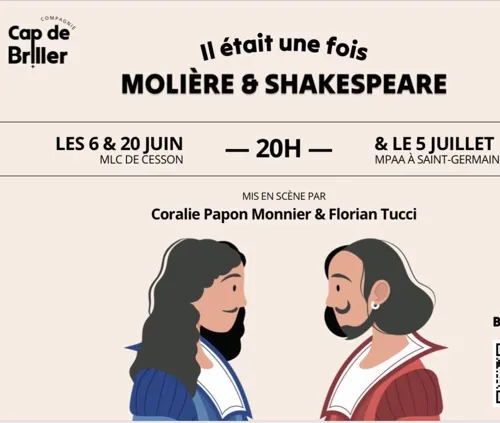 Affiche de Il était une fois Molière et Shakespeare