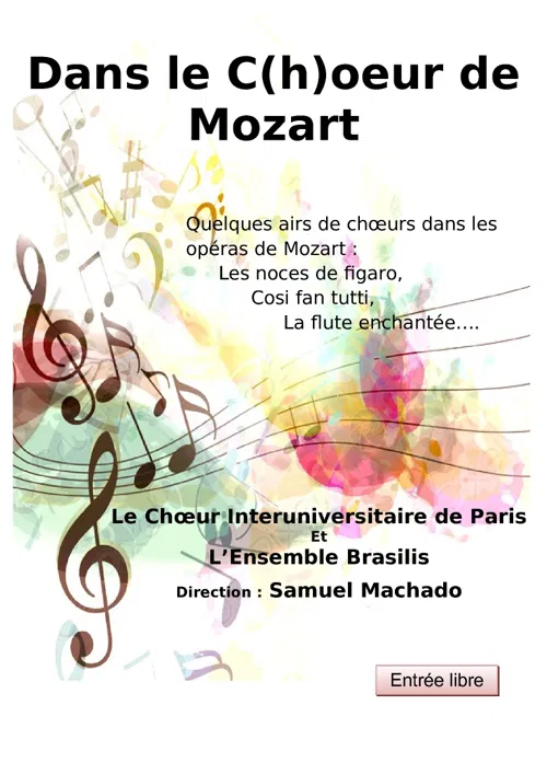 Affiche de Dans le C(h)oeur de Mozart