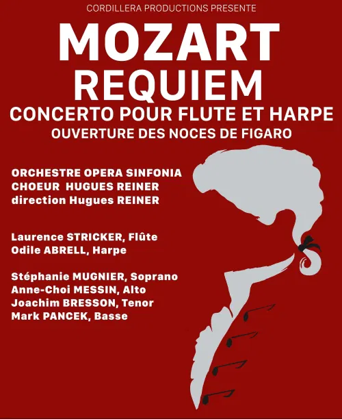 Affiche de Mozart requiem concerto pour flûte et harpe