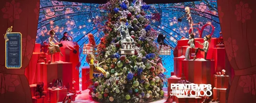 Affiche de Visite guidée : Noël illumine Paris et ses grands magasins | par Anne Ferrette