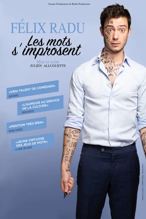 Affiche de Félix Radu dans Les mots s'improsent