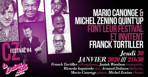 Affiche de Mario Canonge et Michel Zenino Quint'Up invitent Franck Tortiller | CZ4