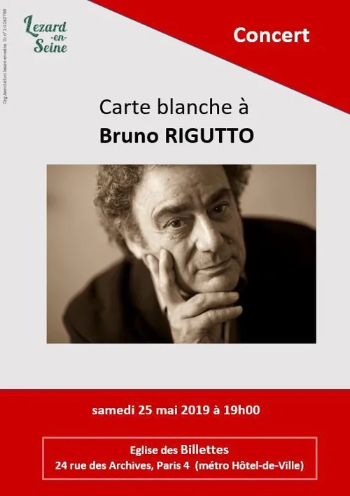 Affiche de Carte blanche à Bruno Rigutto