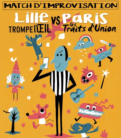Affiche de Match d'impro Lille VS Paris
