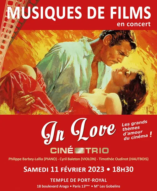 Affiche de Musiques de films (concert n° 53) : In love, les grands thèmes d'amour du cinéma