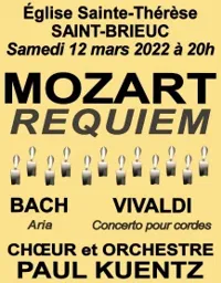Mozart: requiem choeur et orchestre Paul Kuentz | Saint-Brieuc - 