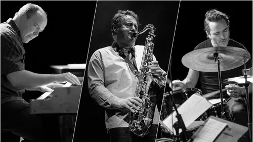 Affiche de Sylvain Beuf power trio invite Thomas Guei