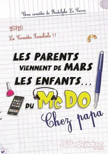 Affiche de Les parents viennent de Mars, les enfants du Mc do ! | Chez papa