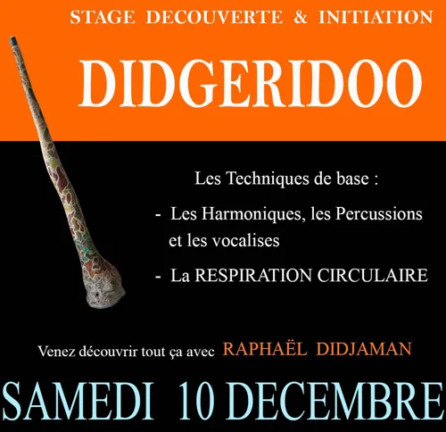 Affiche de Stage Didgeridoo | Découverte et Initiation