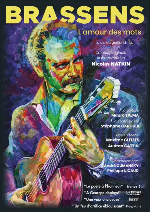 Affiche de Brassens l'amour des mots