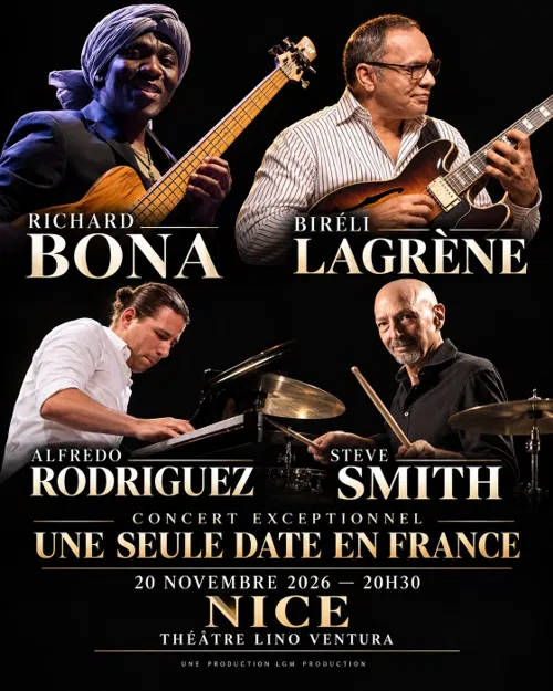 Affiche de Richard Bona + Bireli Lagrene + Alfredo Rodriguez + Steve Smith