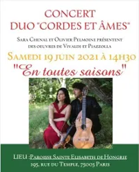 Duo cordes et âmes : En toutes saisons | avec les oeuvres de Piazolla et Vivaldi - 