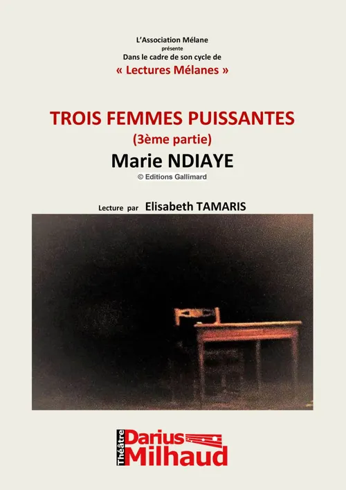 Affiche de Lectures Mélanes / Trois femmes puissantes (3ème partie)