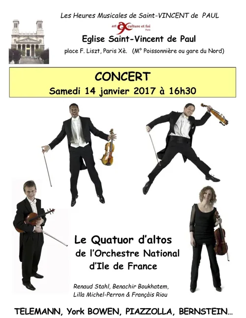 Affiche de Le quatuor d'altos de l'Orchestre National d'Ile-de-France