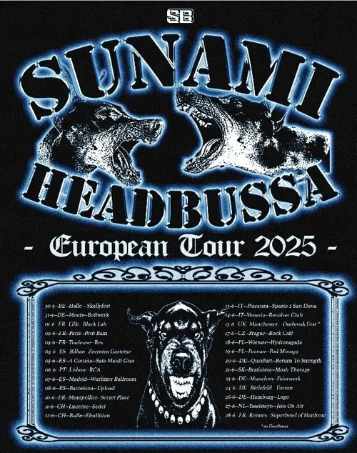 Affiche de Sunami + Headbussa + Dig In Wretch