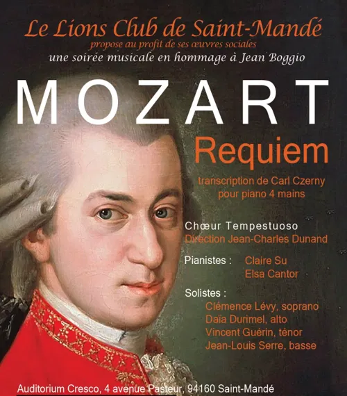 Affiche de Requiem de Mozart | Choeur Tempestuoso