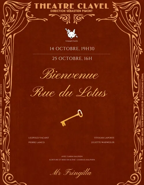 Affiche de Bienvenue Rue du Lotus