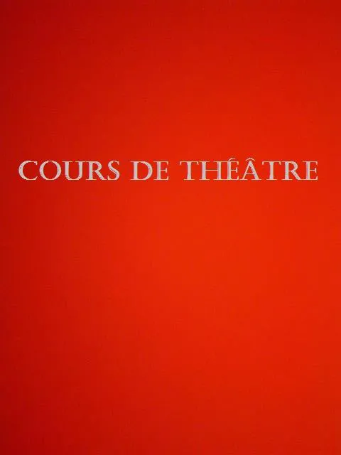 Affiche de Cours de Théâtre | Cours d'essai