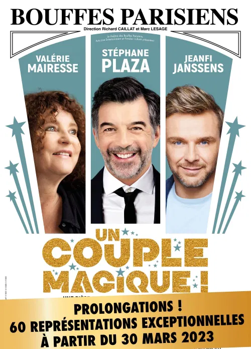 Affiche de Un couple magique | avec Stéphane Plaza, Valérie Mairesse, Jeanfi Jeanssens