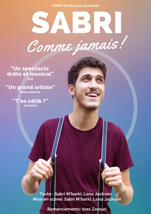 Affiche de Sabri M'Barki dans Sabri Comme Jamais !