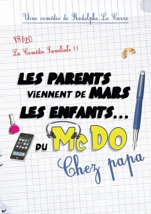 Affiche de Les parents viennent de Mars, les enfants du McDo ! Chez papa