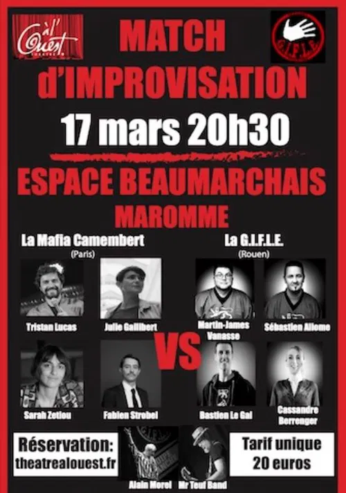 Affiche de Match d'improvisation : La mafia camembert vs La gifle