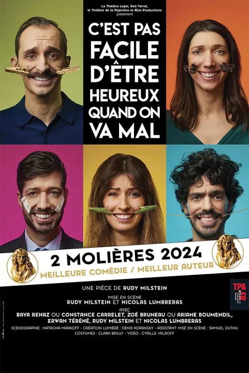 Affiche de C'est pas facile d'être heureux quand on va mal