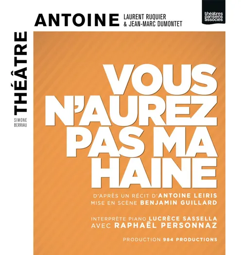 Affiche de Vous n'aurez pas ma haine