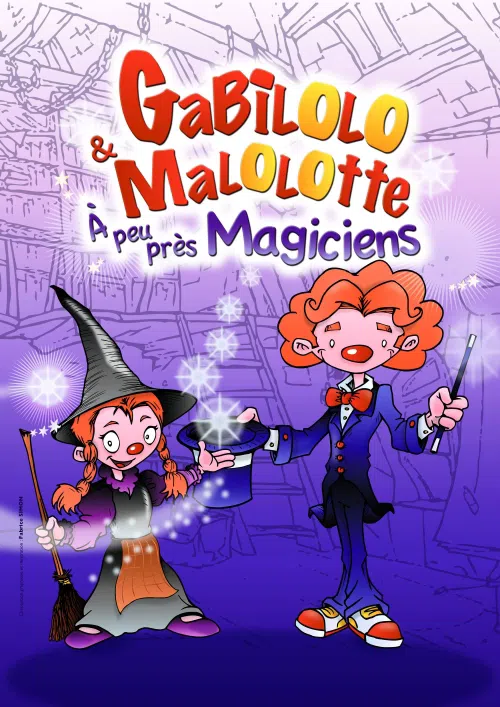 Affiche de Gabilolo et Malolotte à peu près magiciens