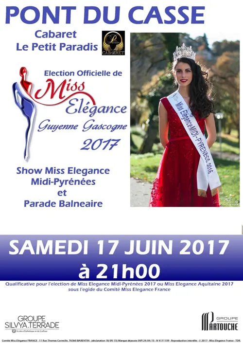 Affiche de Election Miss Elegance Guyenne Gascogne 2017