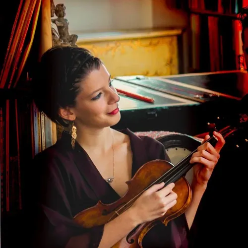 Affiche de Bach, Biber, Telemann, Pisendel : récital pour violon seul d'Emmanuelle Dauvin