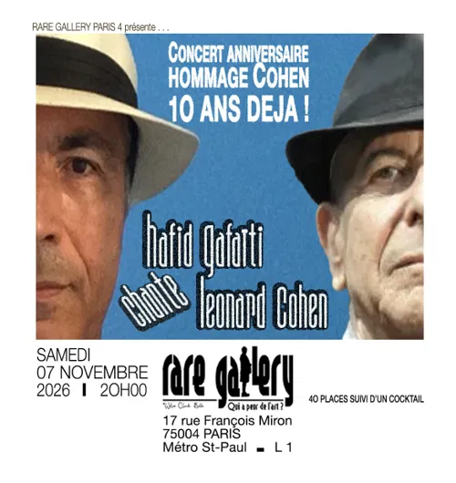 Affiche de Hommage à Leonard Cohen avec Hafid Gafaïti