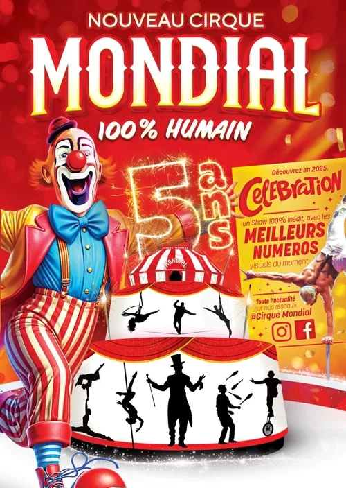 Affiche de Cirque Mondial 100% Humain | Grenoble