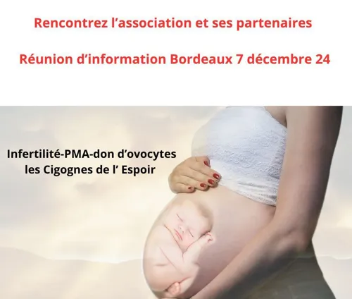 Affiche de Réunion d'informations : Infertilité / PMA / Don d'ovocytes