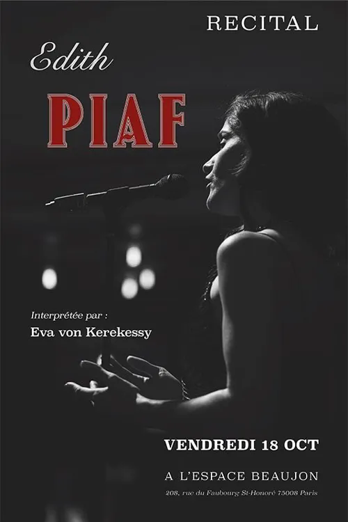 Affiche de Récital Edith Piaf