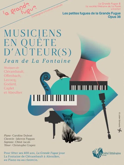 Affiche de Musiciens en quête d'auteur(s), concert Jean de La Fontaine