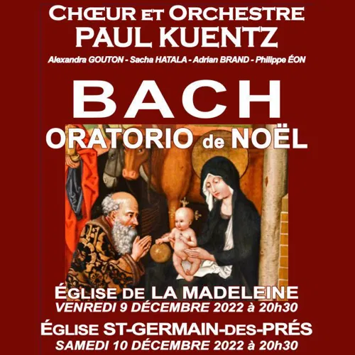 Affiche de Bach Oratorio de noël | choeur et orchestre de Paul Kuentz