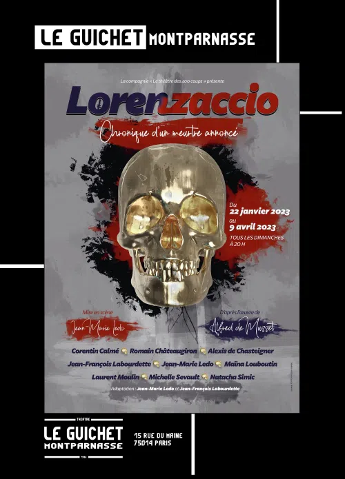 Affiche de Lorenzaccio, chronique d'un meurtre annoncé