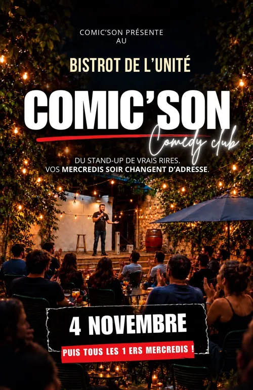 Affiche de Comic'son chez Bistrot de l'unité