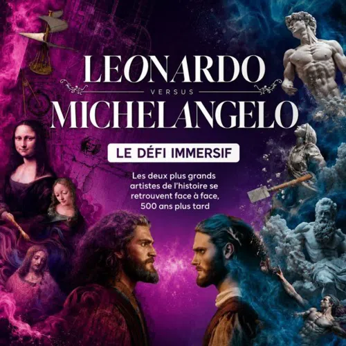 Affiche de Leonardo versus Michelangelo | Le défi immersif