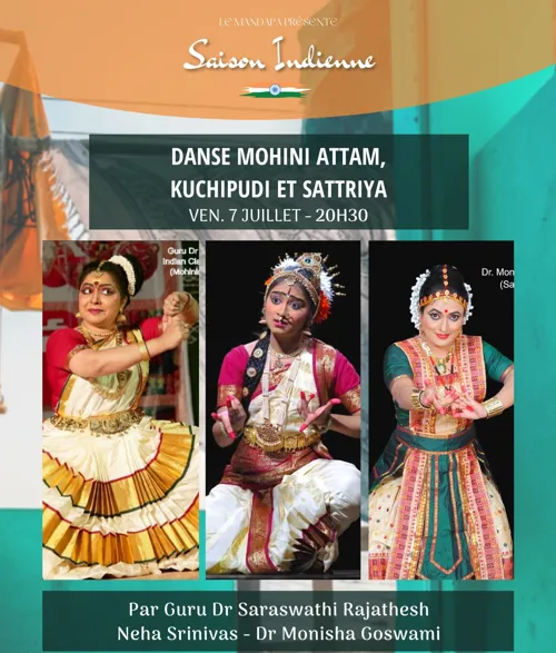 Affiche de Mohini Attam, Kuchipudi et Sattriya