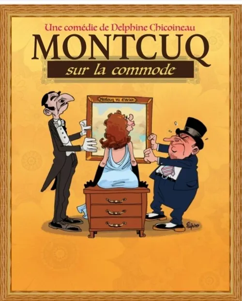 Affiche de Montcuq sur la commode