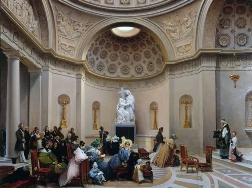 Lancelot Théodore Turpin de Crissé, Une messe à la Chapelle expiatoire, 1835, musée Carnavalet.