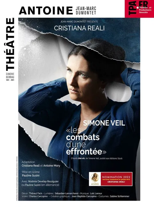 Affiche de Simone Veil : Les combats d'une effrontée | avec Cristiana Reali