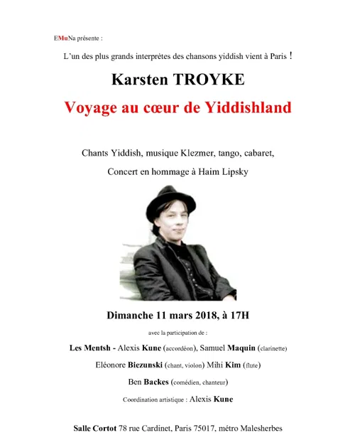 Affiche de Voyage au coeur du Yiddishland