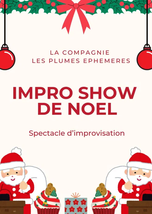 Affiche de Impro Show de Noël des Plumes Ephémères