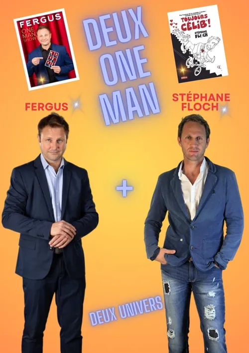 Affiche de Stéphane Floch et Fergus en plateau d'humour