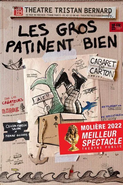 Affiche de Les gros patinent bien | Cabaret de carton